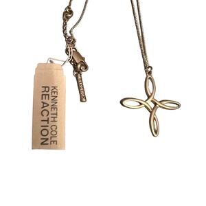 Kenneth Cole Reaction Gold Tone Necklace NEW
